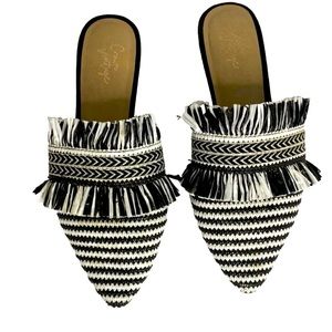 Black and white slides. These are SO CUTE and will make your outfit POP!